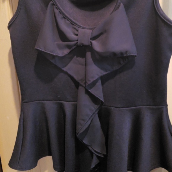 ALLOY BLACK EUC PEPLUM TOP W/RUFFLE BACK - Picture 3 of 4